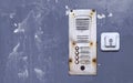 Old rusty interphone Royalty Free Stock Photo