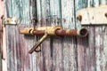 Detail of an old rusty latch