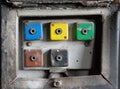 Detail of an old rusty machine, factory Royalty Free Stock Photo