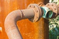 Detail of an old rusty pipeline Royalty Free Stock Photo