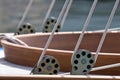 Detail of old sailingboat Royalty Free Stock Photo