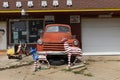 Detail of The Old Service Station along the historic route 66 in Williamsville