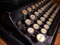 Detail of an old type writer keyboard Royalty Free Stock Photo