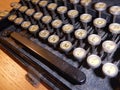 Detail of an old type writer keyboard