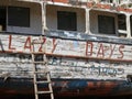 Detail of old used cruise ship