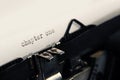 Detail of Old Vintage Typewriter Royalty Free Stock Photo