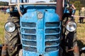 Detail of old vintage veteran tractor Zetor from former Czechoslovakia stands on field