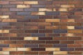 Detail of an old wall of yellow to brownish clinker bricks