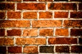 Detail of old and weathered grungy brown and red brick wall surface texture background