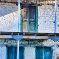 Detail of an Old Whitewashed Greek Village House, Greece