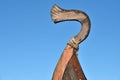 Detail of Old Wooden Viking Boat