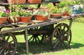 detail of an old wooden wagon Royalty Free Stock Photo