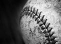 Old Worn Baseball Texture Leather Game Sports Competition Royalty Free Stock Photo