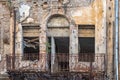 Old vintage architecture in the historic old town Bucharest, Romania Royalty Free Stock Photo