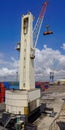 Detail of  one   crane in lome harbour Royalty Free Stock Photo