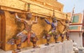 Supporting Giants at Wat Phra Kaew Royalty Free Stock Photo