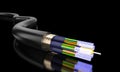 Detail of optical fibre Royalty Free Stock Photo