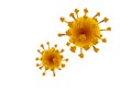 Detail of an orange virus