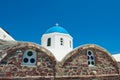 Detail of Orthodox church on the island of Thera(Santorini), Royalty Free Stock Photo