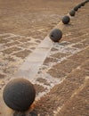 Detail of the outdoor courtyard of Royal Palace of Caserta