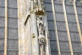 Detail of the outside facade of St. John`s Cathedral in Hertogenbosch, North Brabant, Netherlands. Dutch Gothic architecture, Royalty Free Stock Photo