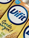 Detail of the packaging of Vifit fruit drink.