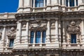 Palace of Justice the seat of the Supreme Court of Cassation and the Judicial Public Library located in the Prati Royalty Free Stock Photo