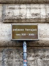 Detail of Palazzo Della Ferrajoli, Rome, Italy