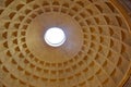 Detail of Pantheon dome, Rome Royalty Free Stock Photo