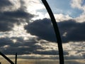 Detail part from a metallic arches formed from pipe of the Hoheward Halde horizon observatory