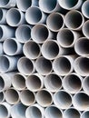 Detail Pattern of Many Stacked Plastic Water Pipes