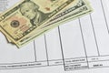 Detail of a payslip Royalty Free Stock Photo