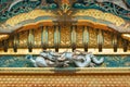 Detail on the Pediment of NIkko Toshogu Main Shrine in Nikko, Japan