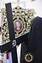 Detail of the penitent at a procession in Carmona 2