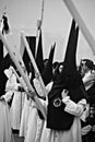 Detail of the penitent at a procession in Carmona 2s