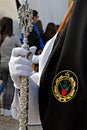 Detail of the penitent at a procession in Carmona