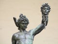 Detail of Perseus with the head of medusa, Florence, Italy Royalty Free Stock Photo