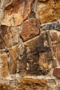Detail of Petrified Wood Logs Forming a Fireplace Royalty Free Stock Photo