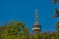 Detail of Petrin tower, a famous lookout tower