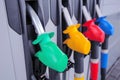 Detail of a petrol pump in a petrol station Royalty Free Stock Photo