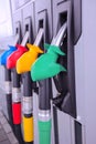 Detail of a petrol pump in a petrol station Royalty Free Stock Photo