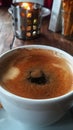 Detail photo of a cup black coffee. Royalty Free Stock Photo