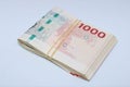Detail photo of 1000 Danish krones. Royalty Free Stock Photo