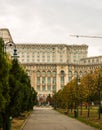 Detail photo of the famous Palace of the Parliament Palatul Parlamentului in Bucharest, capital of Romania Royalty Free Stock Photo