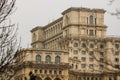 Detail photo of the famous Palace of the Parliament Palatul Parlamentului in Bucharest, capital of Romania Royalty Free Stock Photo