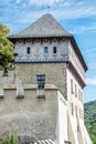 Detail photo of gothic castle Karlstejn, travel destination Royalty Free Stock Photo