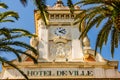 Detail photo of the old Hotel de Ville in Ajaccio, Corsica