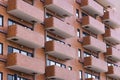 facade of a high rise residential building, with balconies, in Tokyo Royalty Free Stock Photo