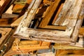 A detail picture of old vintage picture frames. Royalty Free Stock Photo