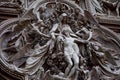 Detail of the Pieta scene in bas-relief at Milan's Cathedral doors, Royalty Free Stock Photo